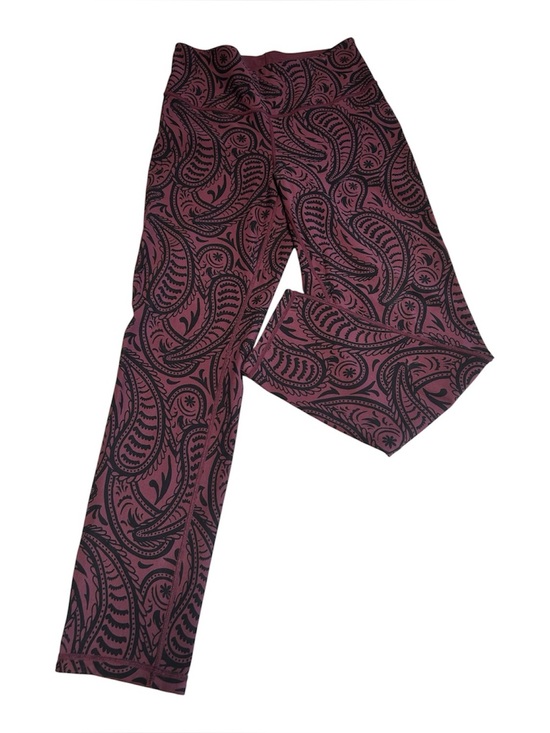 Women with Control Pants - Women With Control Paisley Print Reversible Stretch Pants in Wine and Black